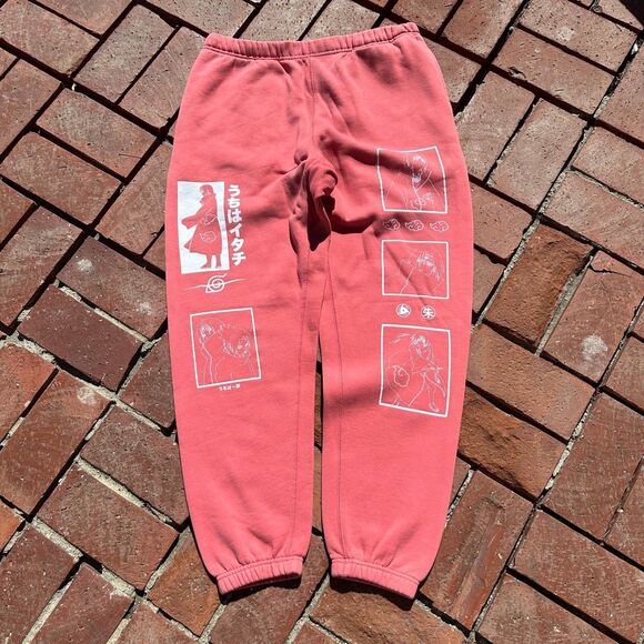 Hypland x Naruto Itachi Uchiha Pink Sweatpants Size Large - Picture 1 of 6
